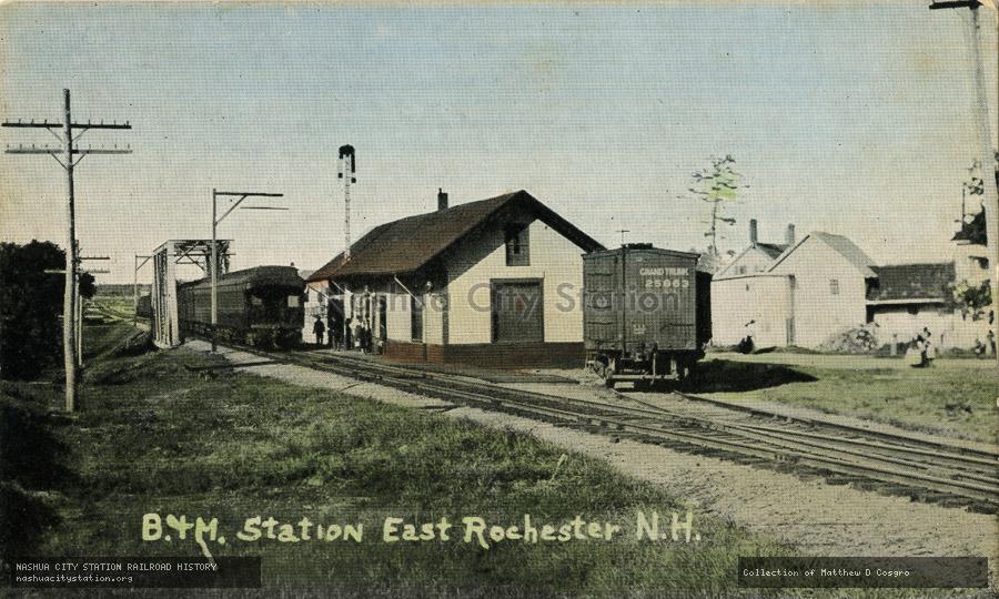 Postcard: Boston & Maine Station, East Rochester, New Hampshire